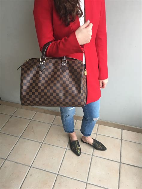 louis vuitton sac speedy 35 damier|lv speedy 35 dimensions.